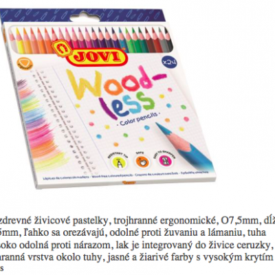 247.bezdrevené-živicové pastelky 24ks